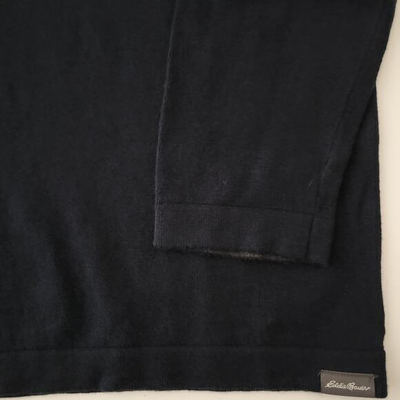 NWT Eddie Bauer V Neck Sweater Cotton Wool Mens M Blue Casual Classic Versatile - Picture 4 of 9